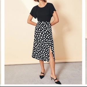 NWT Ann Taylor Polka Dot Skirt With Slit